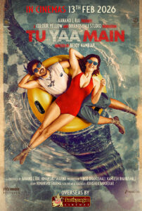 Tula Man movie poster featuring a woman in a red dress and a fantasy-inspired artistic background